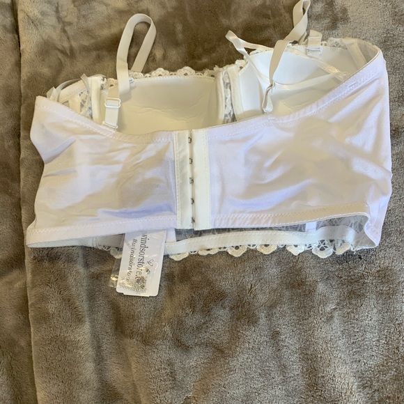 WHITE RHINESTONE BUSTIER - Picture 3 of 3